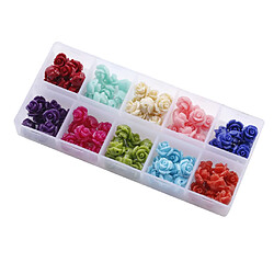 Avis 100x Résine Mixte Fleur Perles Lâches Charmes DIY Bijoux Décoratifs Perles