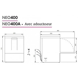 Lave Verre Professionnel avec adoucisseur - 3,5 kW - 400 x 400 mm - Colged pas cher