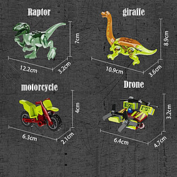 Acheter Universal Véhicules routiers, dinosaures, blocs de construction jurassiques, jouets de dinosaures, Jurassic World, Ruilong.(Coloré)