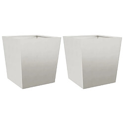 vidaXL Jardinières 2 pcs 50x50x50 cm acier inoxydable