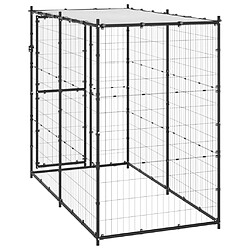 Acheter Helloshop26 Chenil extérieur cage enclos parc animaux chien d'extérieur pour chiens acier avec toit 110 x 220 x 180 cm 02_0000377