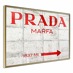 Paris Prix Affiche Murale Encadrée Prada Red 30 x 20 cm Or