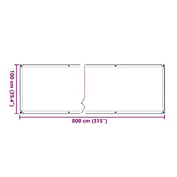 vidaXL Housse de protection plantes avec œillets 1x8 m polyéthylène pas cher