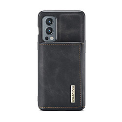 Dg.Ming Coque en TPU + PU magnétique, hybride avec béquille noir pour votre OnePlus Nord 2 5G