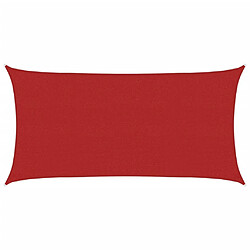 vidaXL Voile d'ombrage 160 g/m² Rouge 2x3,5 m PEHD