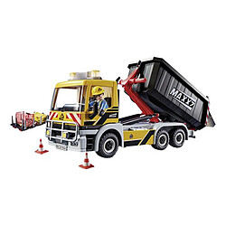 Playmobil® Playmobil City Action Camion avec Benne et Plateforme avec Figurine Personnage Multicolore