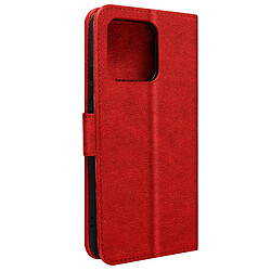 Avizar Housse pour Xiaomi 13 portefeuille rangement carte support vidéo rouge