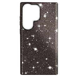 Avizar Coque Paillette pour Samsung Galaxy S23 Ultra Semi-rigide Spark Case noir