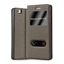 Cadorabo Coque Huawei P8 LITE 2015 Etui en Marron