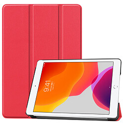 Xeptio Etui nouvel Apple iPad 10,2 2019 Wifi - 4G/LTE Smartcover pliable rouge avec stand - Housse coque de protection New iPad 10.2 pouces - Accessoires tablette pochette