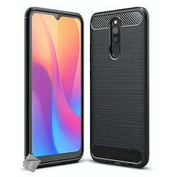 Htdmobiles Coque silicone gel carbone pour Xiaomi Redmi 8 + film ecran - NOIR