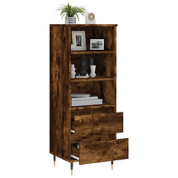 Avis vidaXL Buffet haut Chêne fumé 40x36x110 cm Bois d'ingénierie