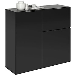 Avis FMD Commode avec tiroir et portes 89,1x31,7x81,3 cm noir