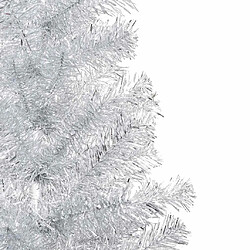 vidaXL Arbre de Noël artificiel pré-éclairé/boules argenté 210 cm PET