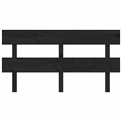 Avis Maison Chic Tête de lit scandinave,Meuble de chambre Noir 164x3x81 cm Bois massif de pin -MN69916