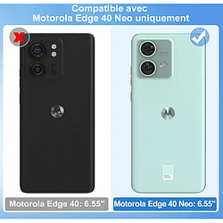 Acheter Htdmobiles Coque pour Motorola Edge 40 Neo - housse etui silicone gel fine + film ecran - TRANSPARENT TPU