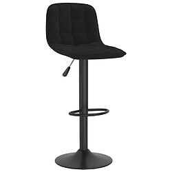 vidaXL Tabouret de bar Noir Velours