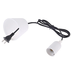 Wewoo Prise d'alimentation de lustre de support de lampe de chapeau de fil E27 avec l'abat-jour et le câble d'extension de 1,5mprise des USA