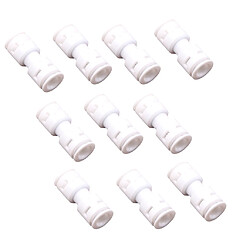 10pcs 1/4 ""adaptateur de connexion de robinet à tournant sphérique de tube d'eau à connexion rapide droit