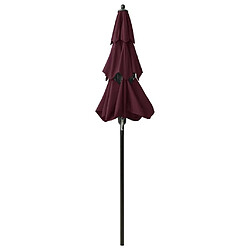 Acheter Maison Chic Parasol Jardin | Parasol à 3 niveaux avec mat en aluminium Bordeaux 2 m - GKD24108