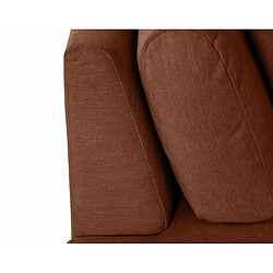 Lisa Design Santorini - canapé modulable d'angle droit + pouf - 4 places - en tissu texturé pas cher