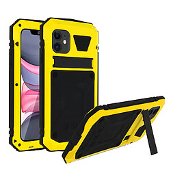 Avizar Coque iPhone 11 Aluminium Silicone Support Vidéo Tank Series Jaune