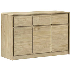 vidaXL Buffet SAUDA chêne 114x43x75,5 cm bois massif de pin