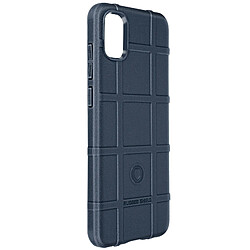 Avizar Coque pour Galaxy A05 Silicone Antichoc Motif en relief Rugged Shield Bleu nuit