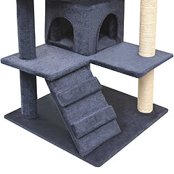 Acheter Arbre à chat avec griffoirs,niche pour chat en sisal 125 cm Bleu foncé -MN30499