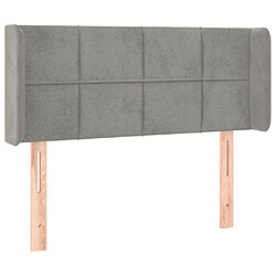 Avis Maison Chic Tête de lit scandinave à LED,meuble de chambre Gris clair 93x16x78/88 cm Velours -MN93457