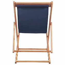 Acheter Maison Chic Chaise pliable de plage pour relaxTissu et cadre en bois Bleu -GKD20122