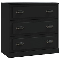 vidaXL Buffet noir 70x35,5x67,5 cm bois d'ingénierie