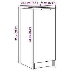 vidaXL Armoire à chaussures chêne artisanal bois d'ingénierie pas cher