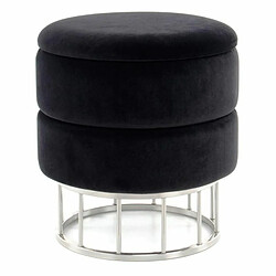 Paris Prix Pouf & Coffre de Rangement Zéro 41cm Noir