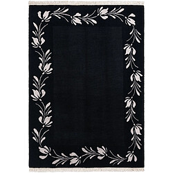 Vidal Tapis de laine 239x168 noir Darya