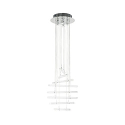 Luminaire Center Suspension Spyro Alliage métallique,verre Chrome