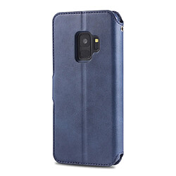 Avis Wewoo Housse Coque Pour Galaxy S9 AZNS Texture du mollet Etui en cuir avec rabat horizontal magnétique support et logements cartes et cadre photo Bleu