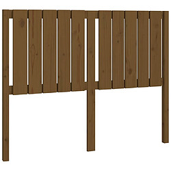 vidaXL Tête de lit Marron miel 125,5x4x100 cm Bois massif de pin