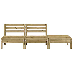 Acheter Maison Chic Canapé de jardin 3 places | Canapé Sofa d'extérieur | Fauteuil terrasse bois de pin imprégné -MN11373