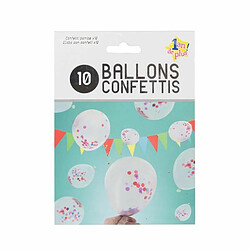 Avis Paris Prix Lot de 10 Ballons Confettis 4cm Multicolore