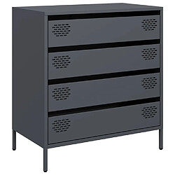 vidaXL Buffet anthracite 68x39x73,5 cm acier laminé à froid