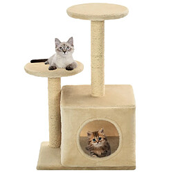 Arbre à chat,niche pour chat avec griffoir en sisal 60 cm Beige -MN53054