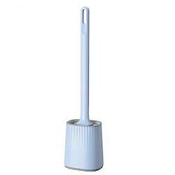 Universal Brosse de toilette en silicone sans angle mort Brosse de nettoyage de toilette (bleue)