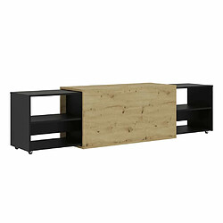 Acheter Maison Chic Meuble TV scandinave - Banc TV pour salon 194,5x39,9x49,2 cm Chêne artisanal et noir -MN33307