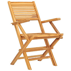 Avis Maison Chic Lot de 2 Chaises de jardin,Fauteuil d'extérieur pliantes 55x62x90 cm bois massif teck -MN69682