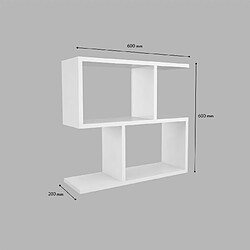 Avis EPIKASA Table Basse Dalga, Blanc, Panneau d'Aggloméré Mélaminé, 60x20x60 cm