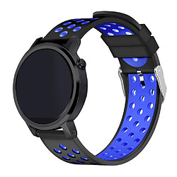 Bracelet en silicone deux tons noir/bleu pour votre Samsung Gear S3