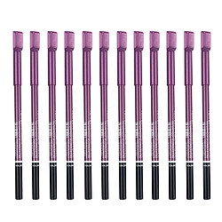 Acheter 12pcs imperméable à l'eau aucun crayon de maquillage de sourcil de sourcil avec le peigne a placé le brun foncé