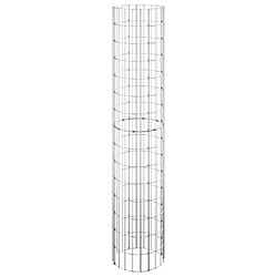 vidaXL Poteau à gabion circulaire Acier galvanisé Ø30x150 cm