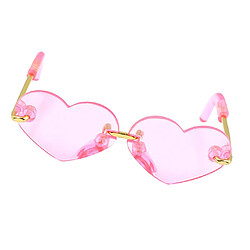 lunettes de soleil à la mode lunettes en forme de coeur pour poupées blythe 12 pouces rose pas cher